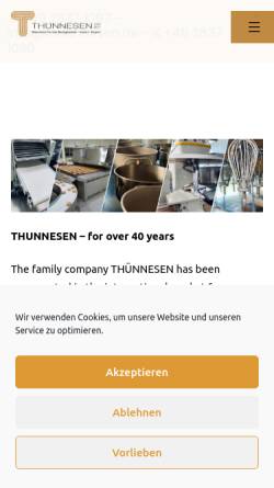 Vorschau der mobilen Webseite www.thuennesen.de, Thünnesen GmbH