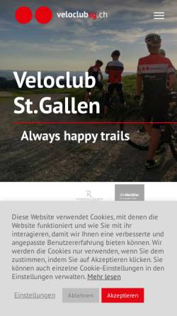 Vorschau der mobilen Webseite www.veloclubsg.ch, Veloclub St.Gallen