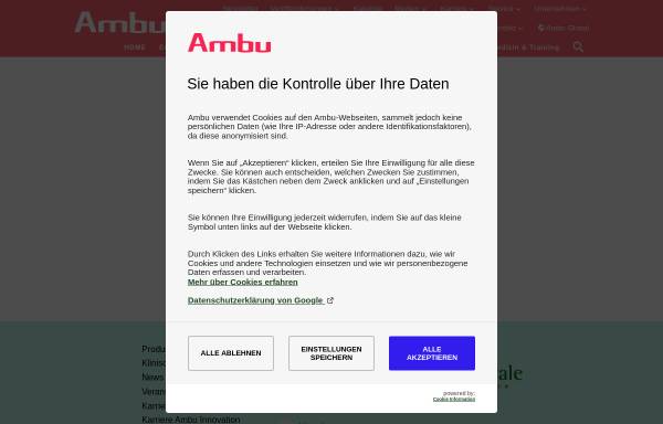 Vorschau von markivever.de, Ambu (Deutschland) GmbH
