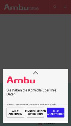 Vorschau der mobilen Webseite markivever.de, Ambu (Deutschland) GmbH