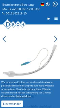 Vorschau der mobilen Webseite www.droh.de, Wolfram Droh GmbH