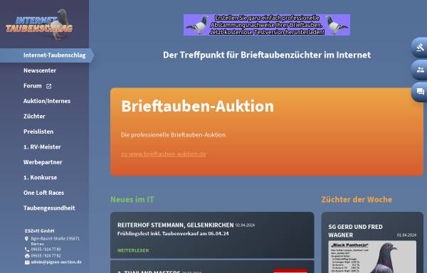 Vorschau von www.internet-taubenschlag.de, Internet-Taubenschlag