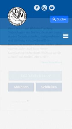 Vorschau der mobilen Webseite www.brieftaube.de, Verband Deutscher Brieftaubenzüchter