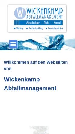 Vorschau der mobilen Webseite www.ohv-abfall.de, Abfallmanagement Wickenkamp