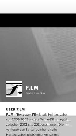 Vorschau der mobilen Webseite www.f-lm.de, f.lm: Texte zum Gegenwartsfilm