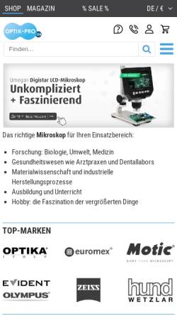 Vorschau der mobilen Webseite www.mikroskope.info, Beyersdörfer GmbH