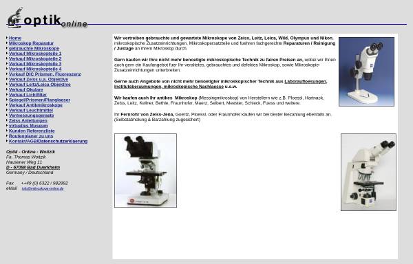Vorschau von www.mikroskope-online.de, Optik-Online, Inh. Thomas Woitzik