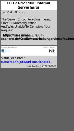 Vorschau der mobilen Webseite ruessmann.jura.uni-sb.de, Factoring und verlängerter Eigentumsvorbehalt