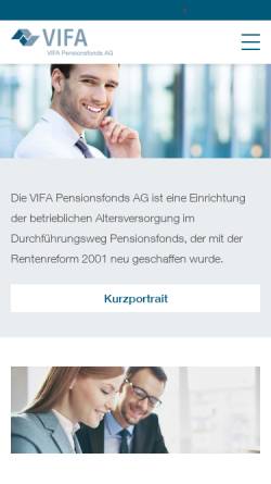 Vorschau der mobilen Webseite www.vifa-berlin.de, VIFA Pensionsfonds AG