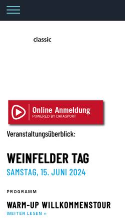 Vorschau der mobilen Webseite www.saentis-classic.ch, Säntis Classic, Weinfelden im Thurgau