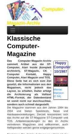 Vorschau der mobilen Webseite www.stcarchiv.de, ST-Magazin-Archiv