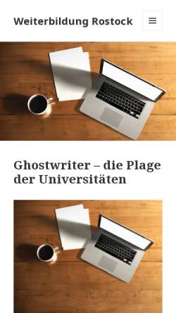 Vorschau der mobilen Webseite www.weiterbildung-rostock.de, Universität Rostock