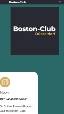 Vorschau der mobilen Webseite www.boston-club.de, Boston-Club Düsseldorf e.V.