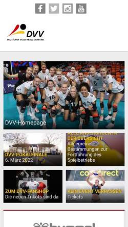 Vorschau der mobilen Webseite www.dvj.de, Deutsche Volleyballjugend - DVJ