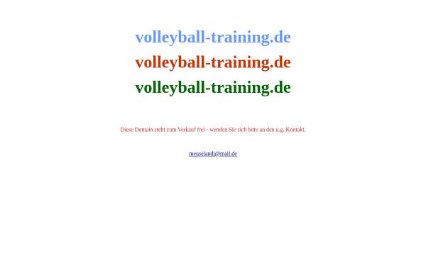 Vorschau von www.volleyball-training.de, volleyball-training.de