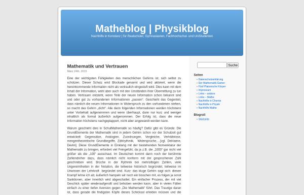 Vorschau von www.mathe-garten.de, Mathematik-Garten an der Wilhelm-Bläsig-Schule