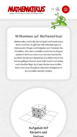 Vorschau der mobilen Webseite www.mathematikus.de, Mathematikus