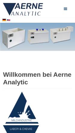 Vorschau der mobilen Webseite www.aerne-analytic.de, Aerne Analytic, Inh. Heinrich Aerne