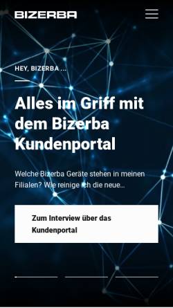 Vorschau der mobilen Webseite www.bizerba.com, Bizerba GmbH & Co. KG