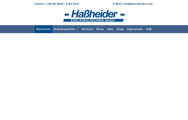 Vorschau von www.hassheider.com, Haßheider GmbH