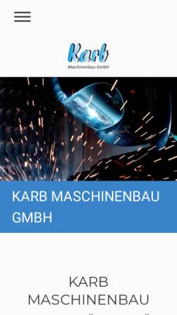 Vorschau der mobilen Webseite www.karb-maschinenbau.de, Maschinenbau Karb, Inh. Erhard Karb
