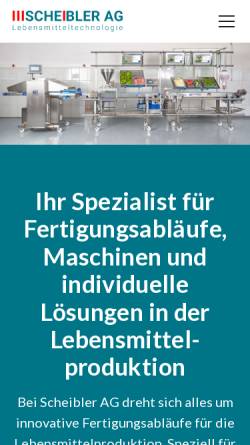 Vorschau der mobilen Webseite www.scheiblerag.ch, Scheibler AG