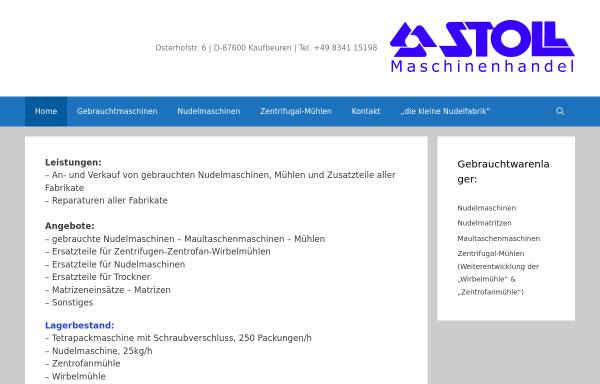 Vorschau von www.stoll-maschinenbau.de, Stoll Maschinenbau GmbH