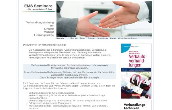 Vorschau von www.verhandlungstraining-managementtraining.de, EMS Environmental Management Services GmbH