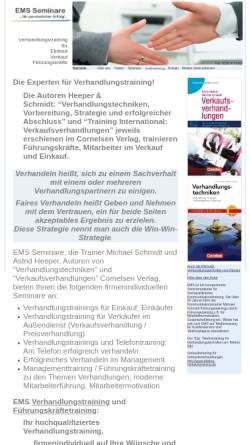 Vorschau der mobilen Webseite www.verhandlungstraining-managementtraining.de, EMS Environmental Management Services GmbH