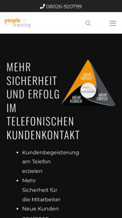 Vorschau der mobilen Webseite peopletraining.de, People Training - Ulrich Merz