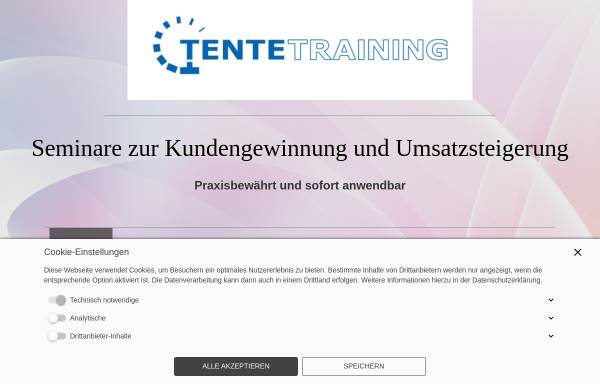 Vorschau von www.tente-training.de, Rainer Tente, Unternehmens- und Personalberater