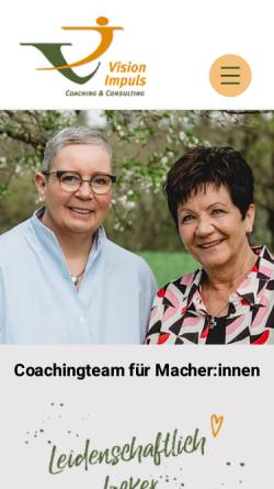 Vorschau der mobilen Webseite www.vision-impuls.de, Vision Impuls - Coaching & Consulting