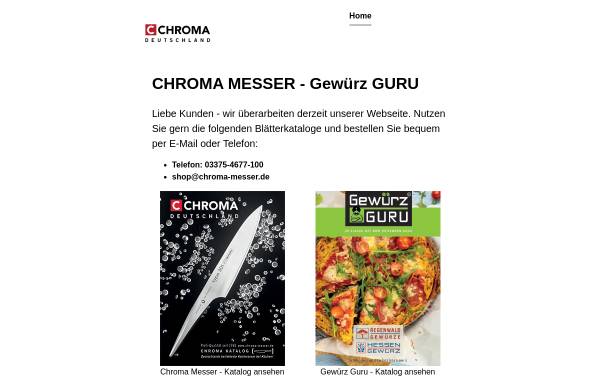 Vorschau von www.chroma-messer.de, Kochmesser.de Import GmbH & Co. KG