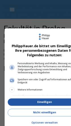 Vorschau der mobilen Webseite www.philipphauer.de, Fakultät in Prolog