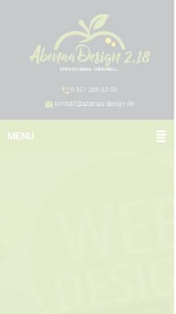 Vorschau der mobilen Webseite www.abenaa-design.de, Abenaa Design