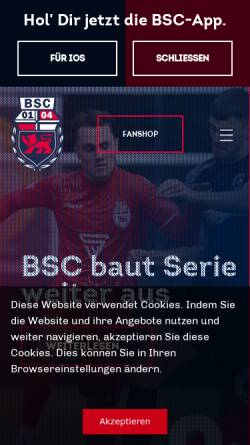 Vorschau der mobilen Webseite www.bonner-sc.de, Bonner Sport-Club 01/04 e.V.