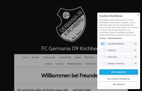 Vorschau von www.germaniakirchberg.de, FC Germania 09 Kirchberg