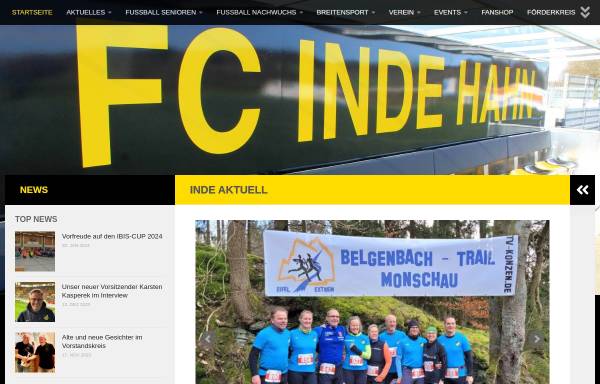 Vorschau von www.indehahn.de, FC Inde Hahn