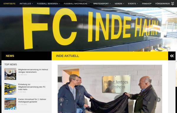 Vorschau von www.indehahn.de, FC Inde Hahn