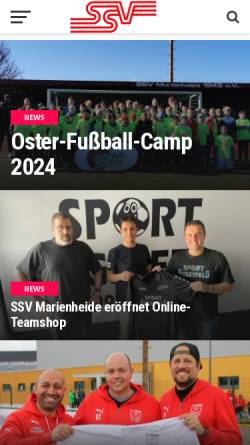 Vorschau der mobilen Webseite www.ssv-marienheide-online.de, SSV Marienheide, E-Jugend