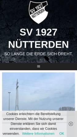 Vorschau der mobilen Webseite www.sv-nuetterden.de, SV 1927 Nütterden