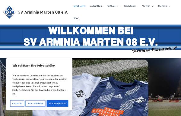 Vorschau von www.arminia-marten.de, SV Arminia 08 Marten