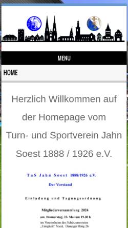 Vorschau der mobilen Webseite www.tus-jahn-soest.de, TuS Jahn Soest