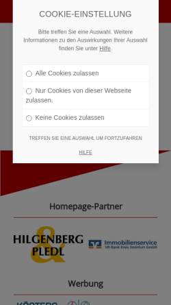 Vorschau der mobilen Webseite fcerheine.de, FC Eintracht Rheine e.V.
