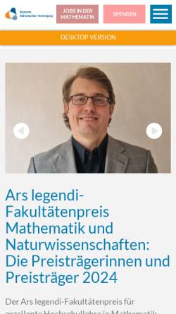 Vorschau der mobilen Webseite www.mathematik.de, Mathematik.de