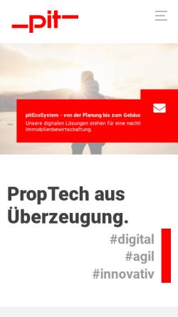 Vorschau der mobilen Webseite www.pit.de, Pit-cup GmbH