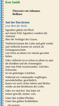 Vorschau der mobilen Webseite www.alb-neckar-schwarzwald.de, Gedichte von Ken Smith