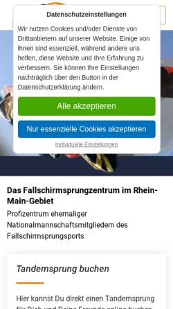 Vorschau der mobilen Webseite www.air-sport.de, Fallschirm Sportclub Odenwald e.V.