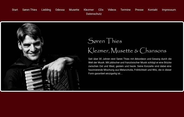 Vorschau von www.soeren-thies.de, Soeren Thies Klezmer, Folk, Musette und Chansons