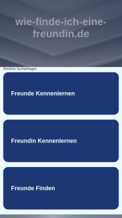 Vorschau der mobilen Webseite wie-finde-ich-eine-freundin.de, Wie-finde-ich-eine-freundin.de